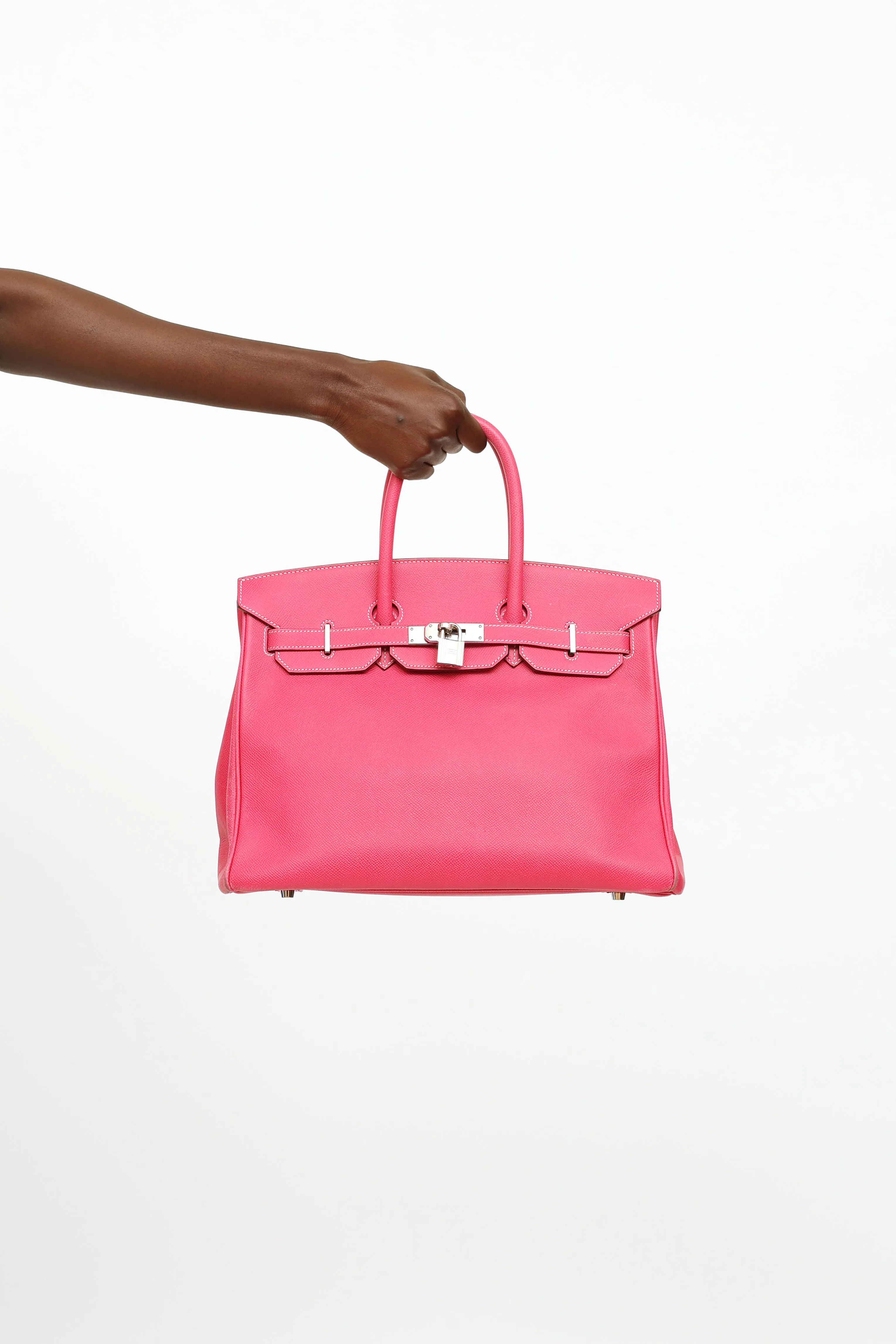 2013 35 Birkin Rose Tyrien Rubis Epsom Leather Bag