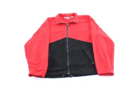 90's Marlboro Red & Black Fleece Zip Up Jacket