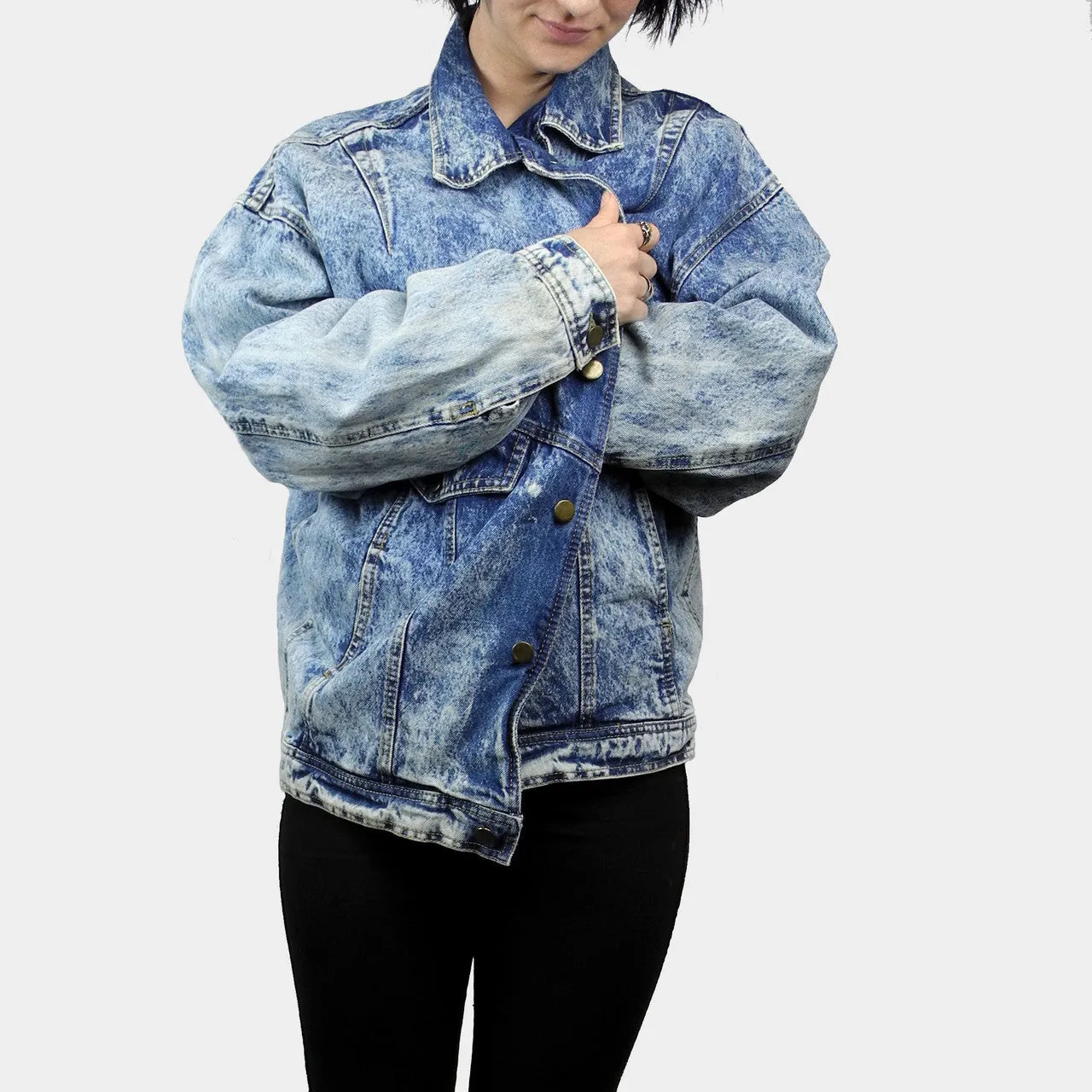 A.B.S. California 1980's Acid Wash Denim Jacket