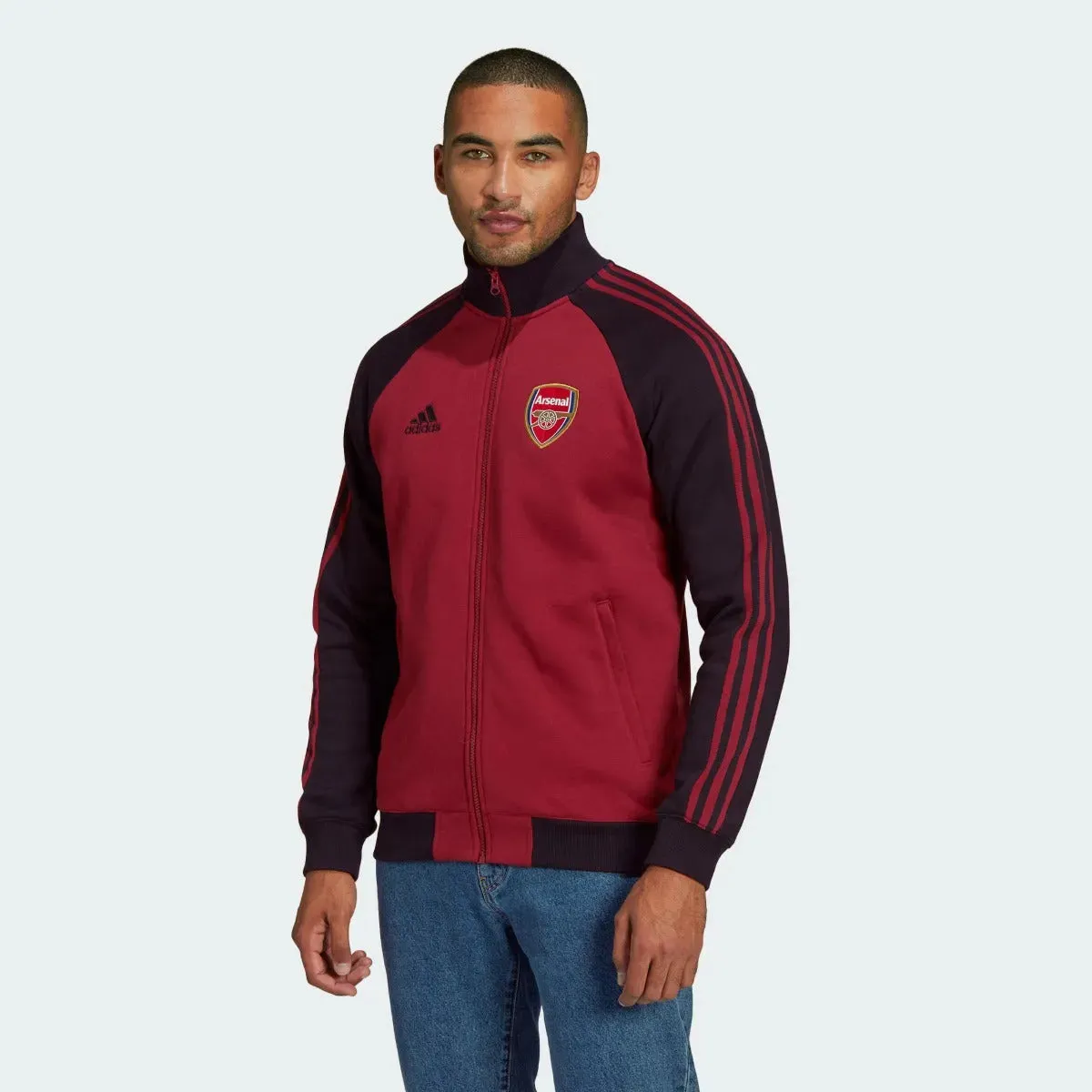 Adidas 2022 Arsenal Anthem Jacket - Noble Maroon-Black