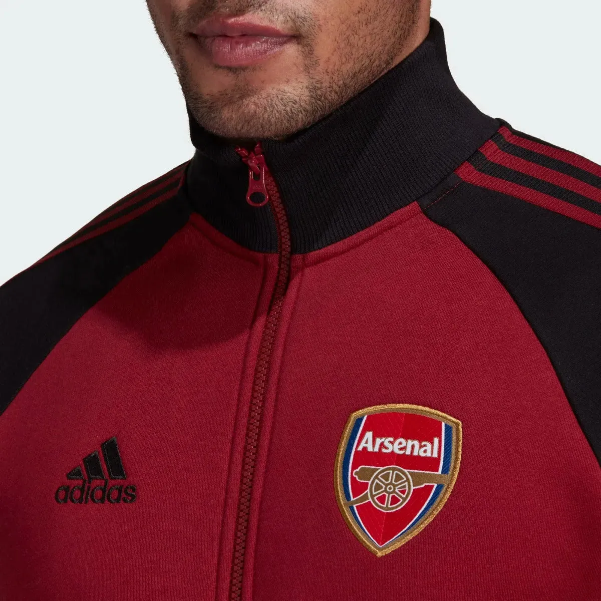 Adidas 2022 Arsenal Anthem Jacket - Noble Maroon-Black