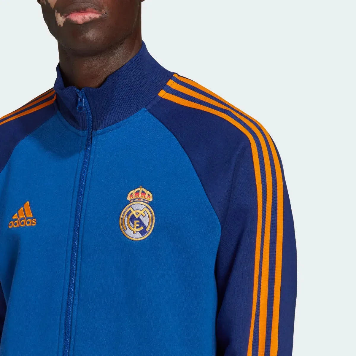 Adidas 2022 Real Madrid Anthem Jacket - Pride Ink-Victory Blue