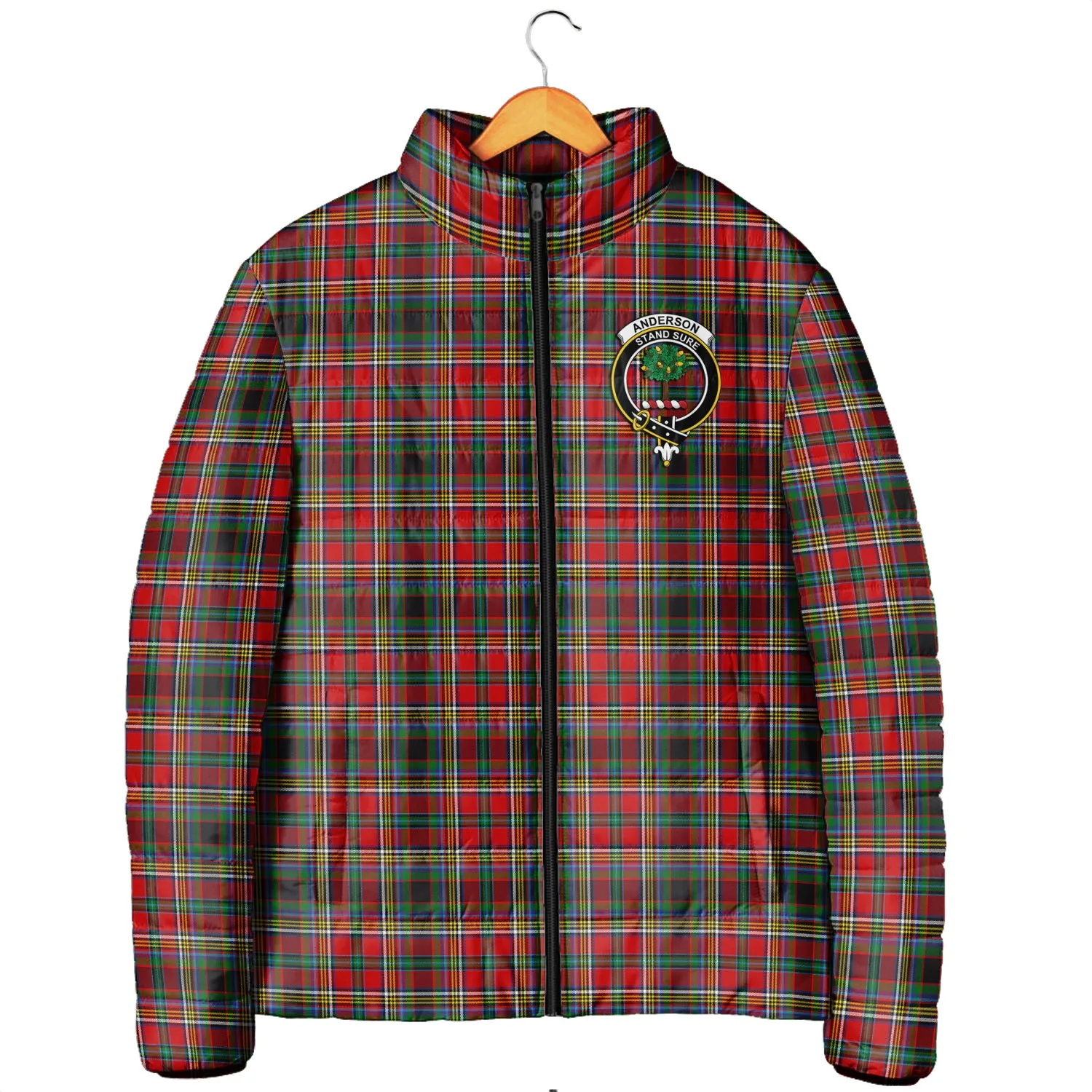 Anderson of Arbrake Tartan Padded Jacket with Family Crest