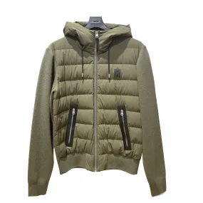 ANDREW Mixed-media light down jacket Light Military