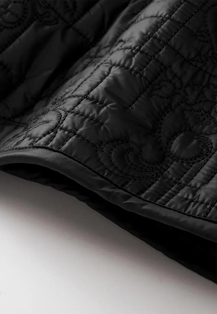 Antibacterial Black Quilted Coat