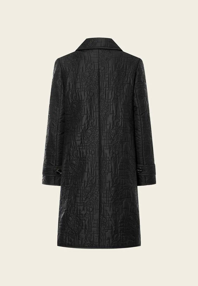 Antibacterial Black Quilted Coat