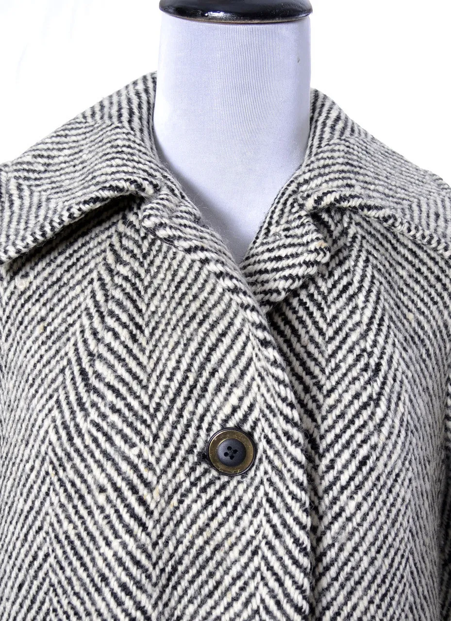 Aquascutum Herringbone Wool Vintage Coat