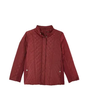 Azalea Quilted Jacket | Burgundy