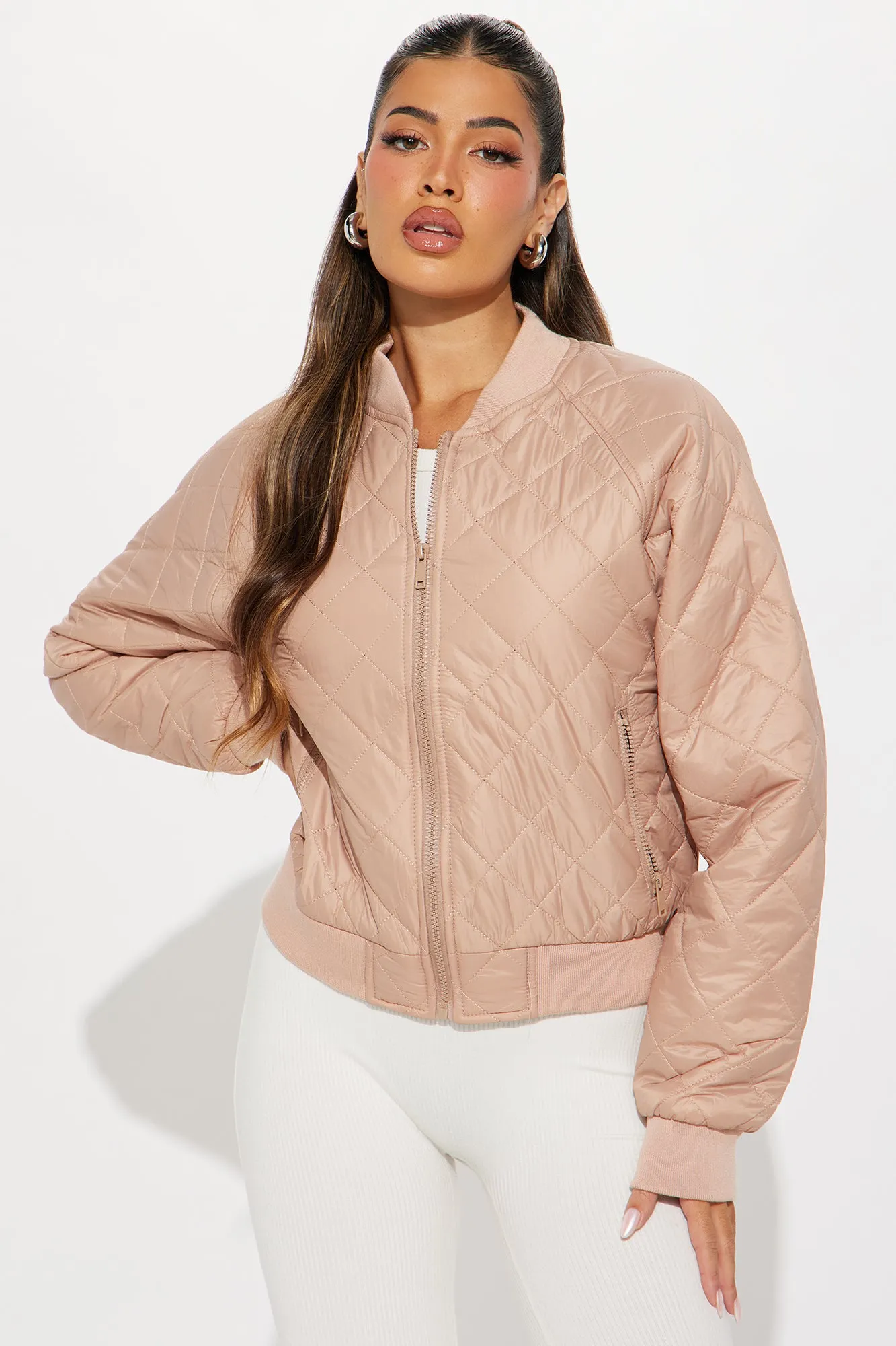 Bailey Quilted Windbreaker - Khaki