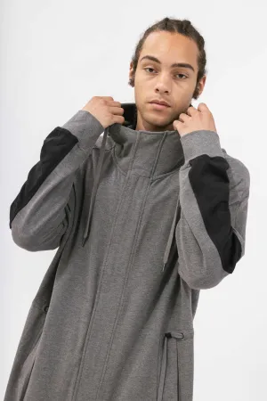 Bamboo Brushed-Back Long Length Zip-Up Hoodie