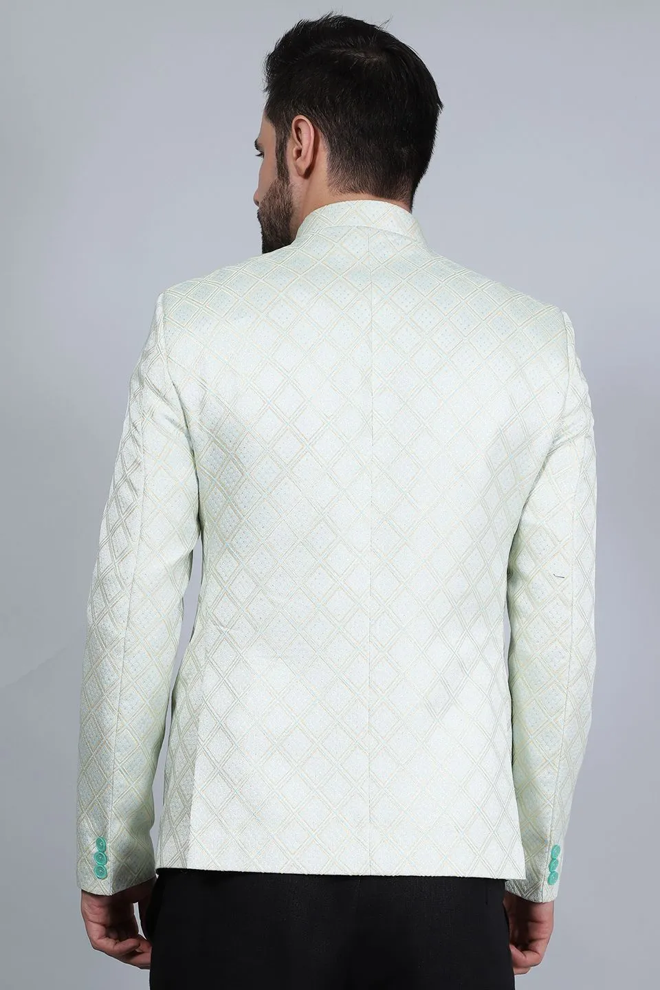 Banarasi Rayon Cotton Silver Blazer