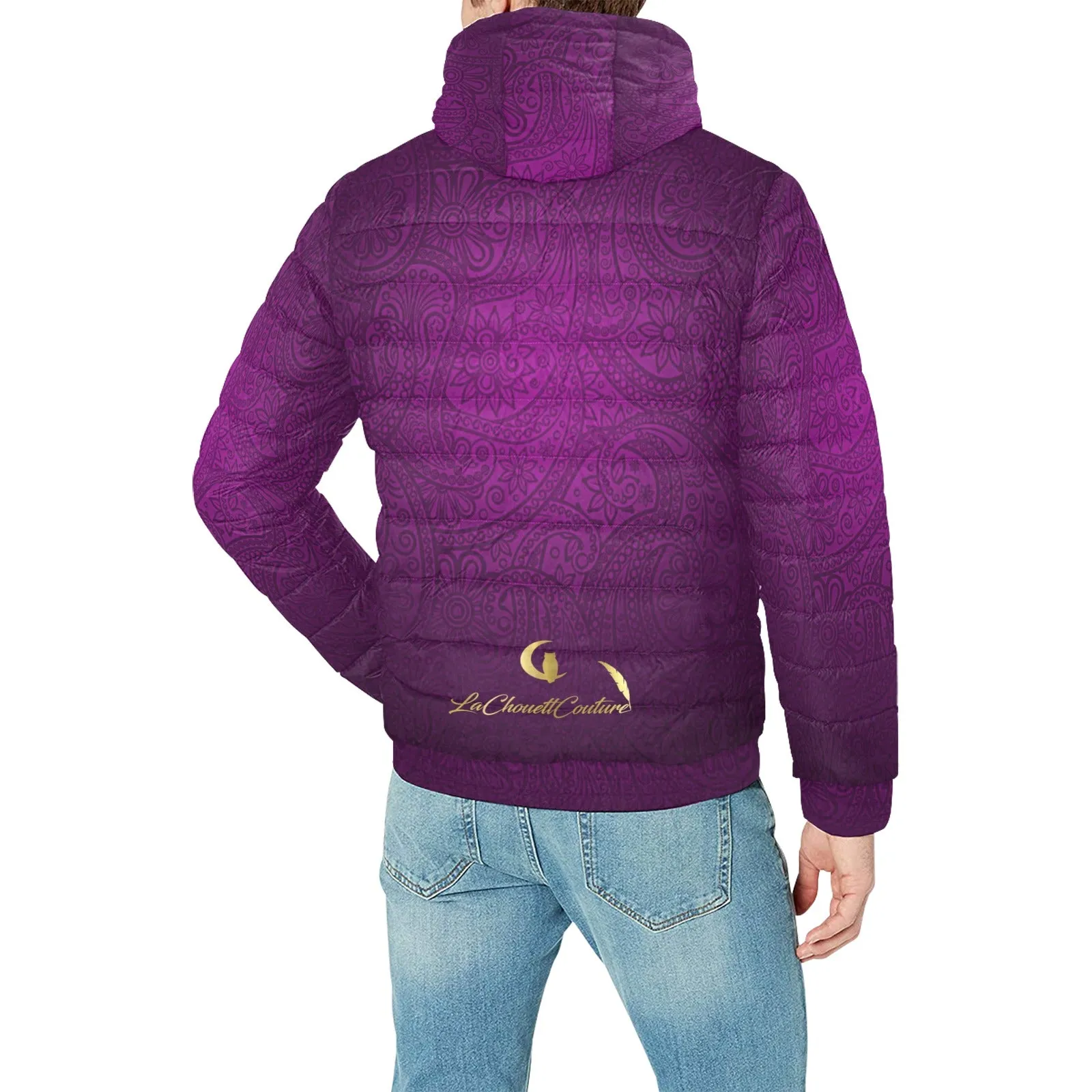 BANDANA LUXURY GRAPE PADDED HOODIE JACKET