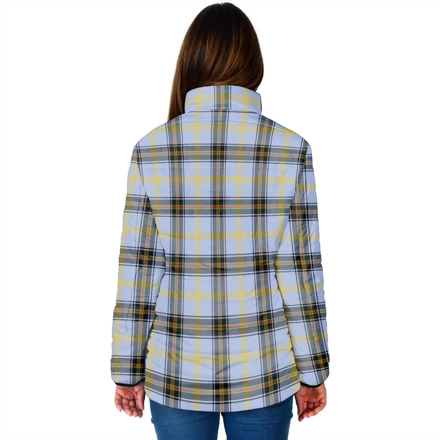 Bell Tartan Padded Jacket with Family Crest