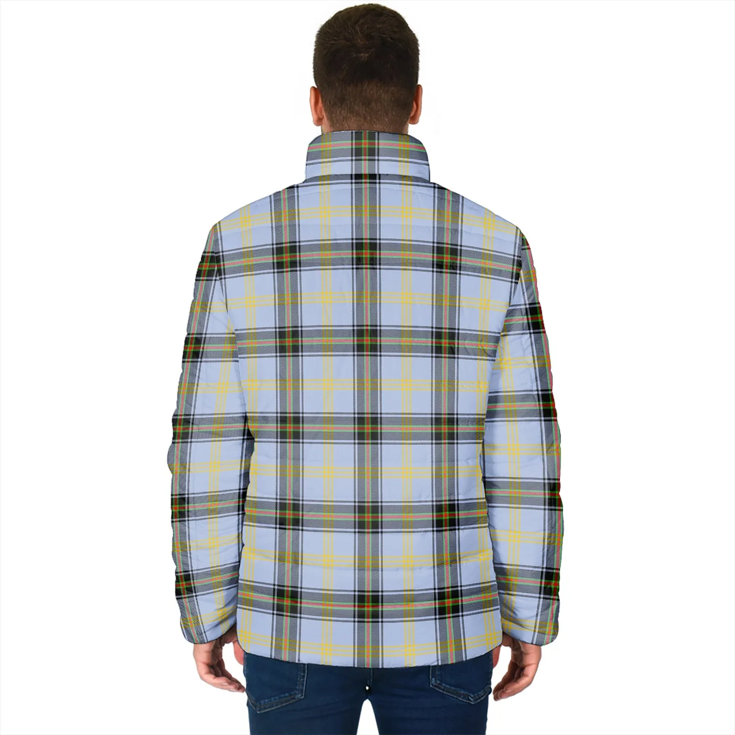 Bell Tartan Padded Jacket with Family Crest