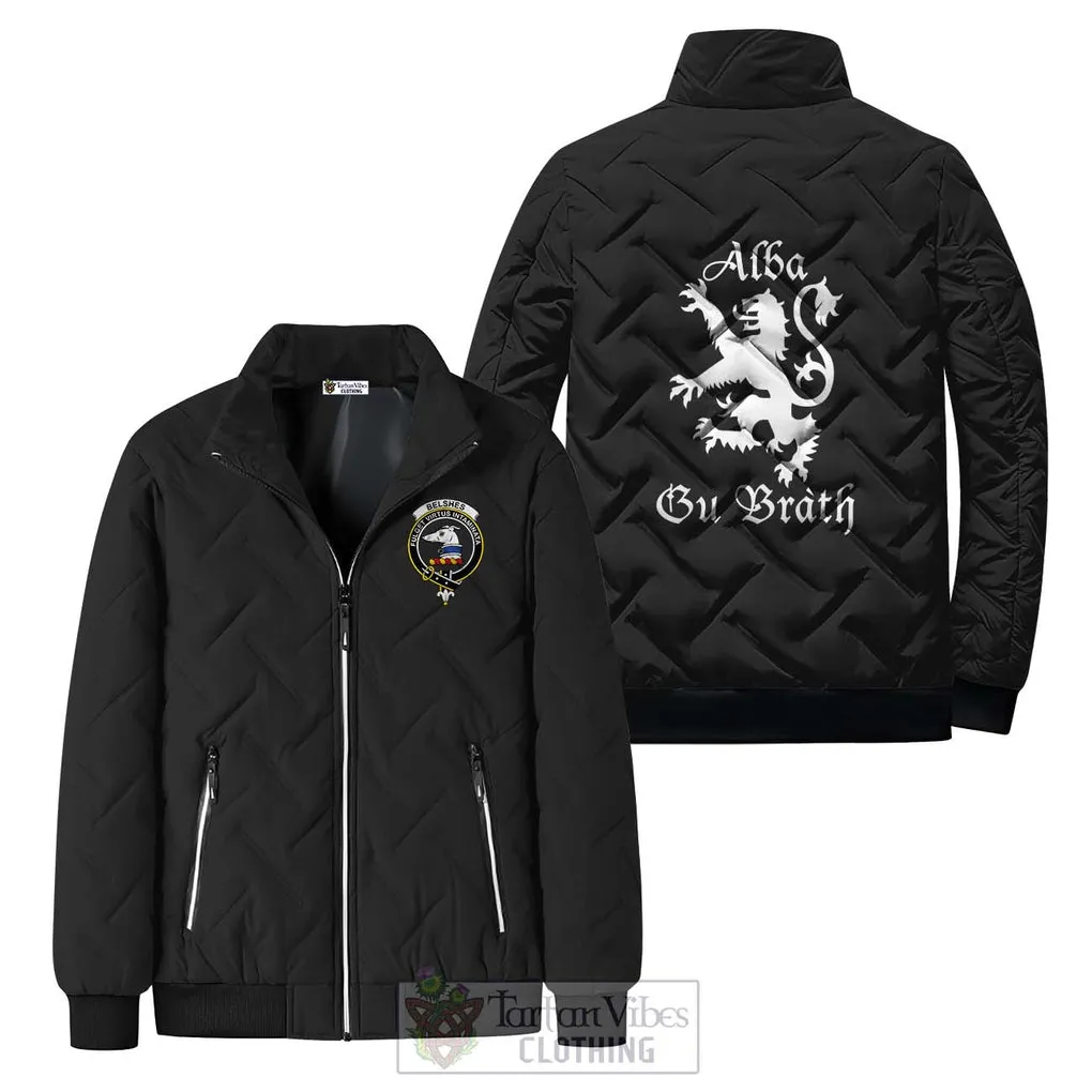 Belshes (Belsches) Family Crest Padded Cotton Jacket Lion Rampant Alba Gu Brath Style