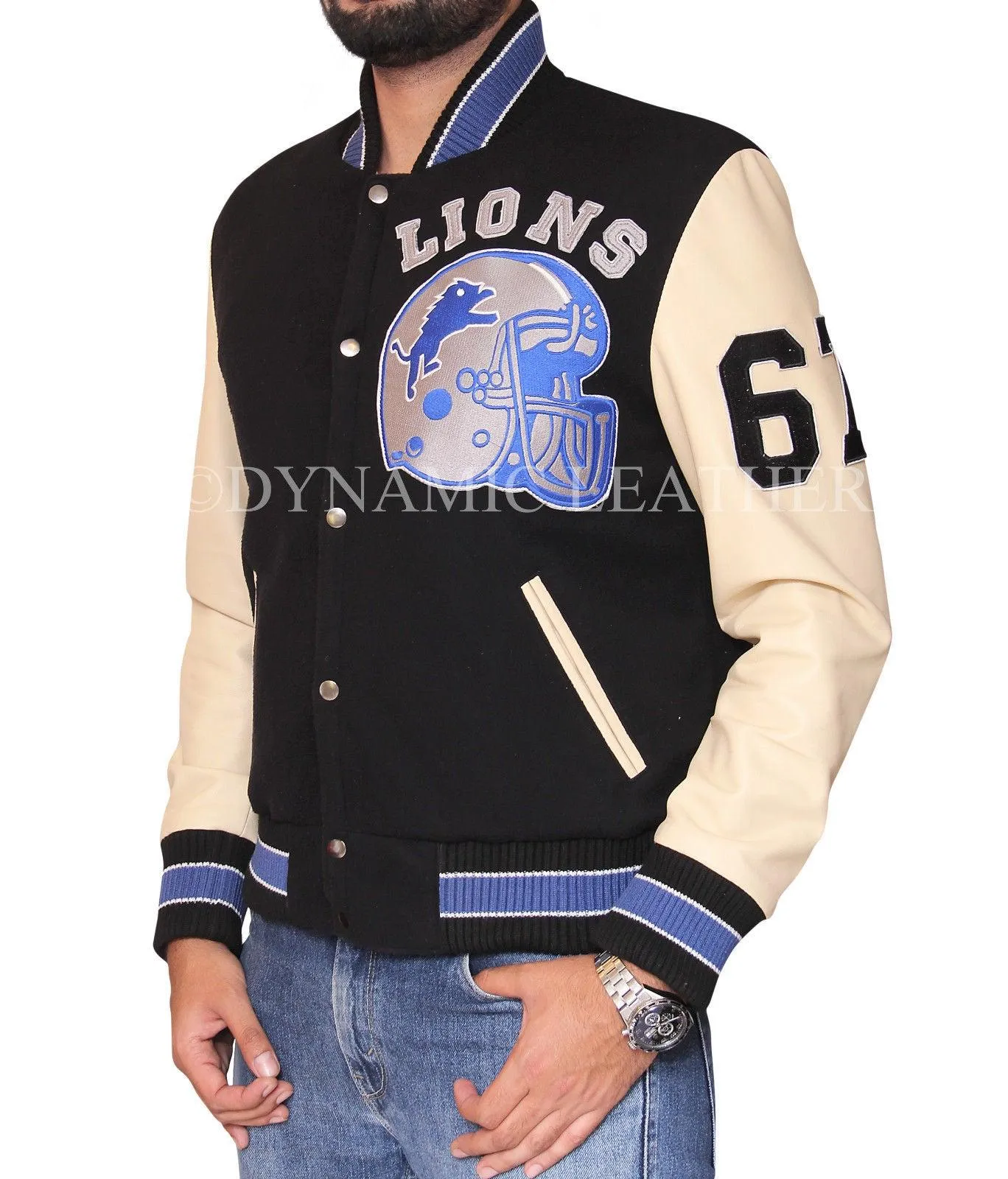 Beverly Hills Cop Axel Foley Detroit Lions Vintage Letterman Varsity Jacket