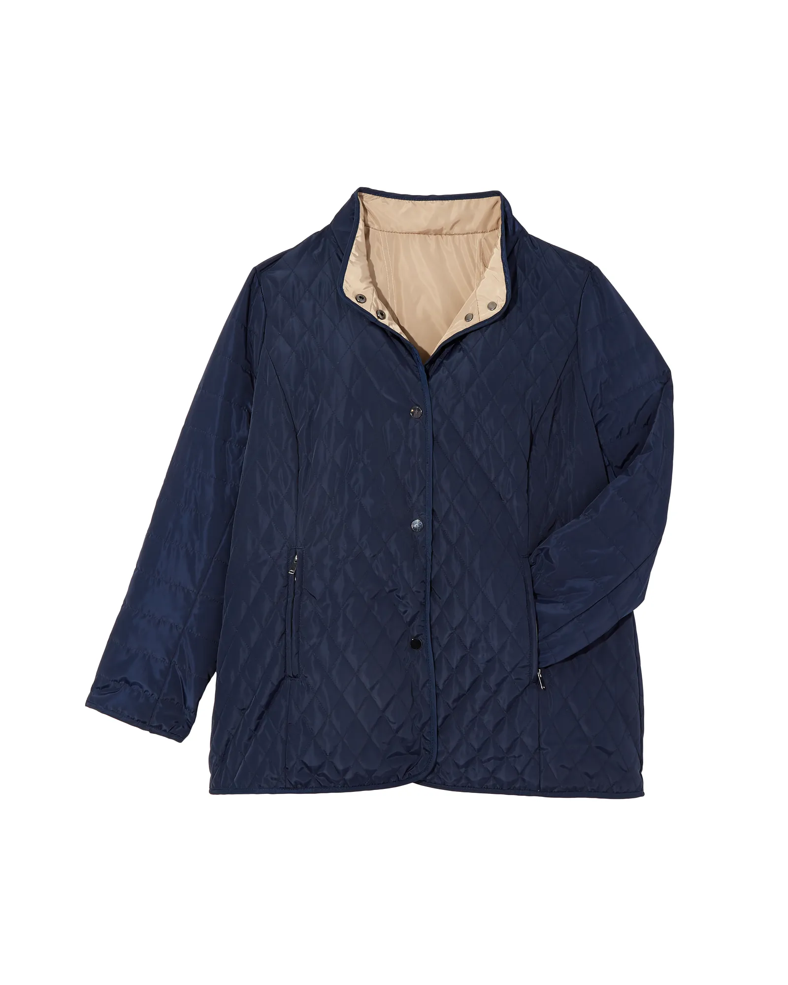 Biscay Quilted Reversible Jacket | Navy