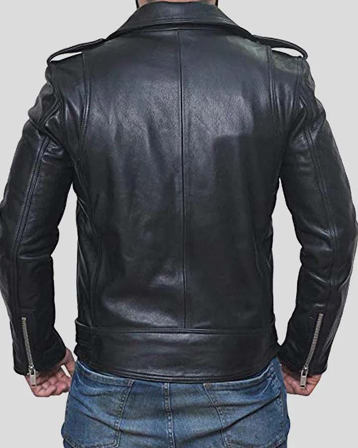 Black Biker Leather Jacket