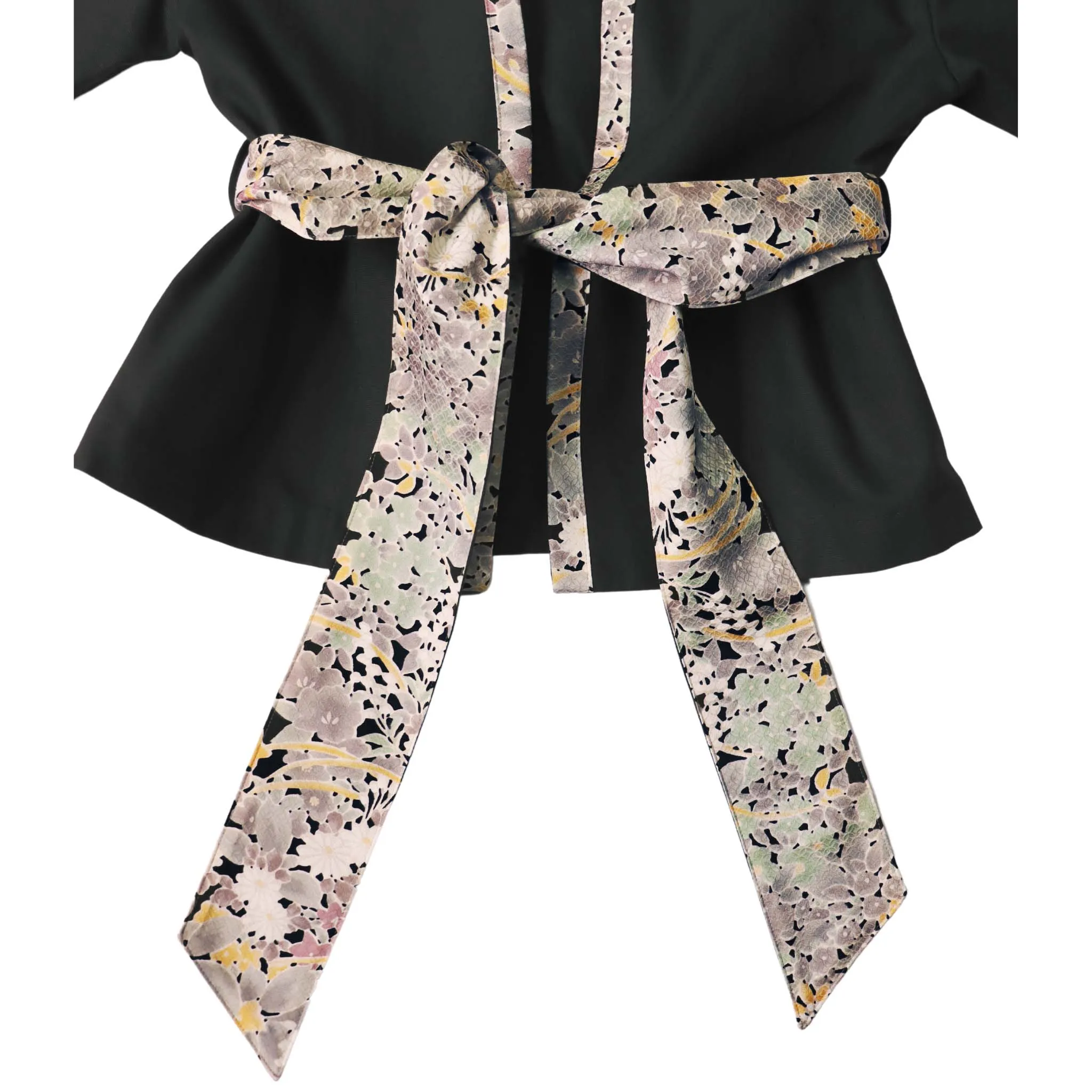 Black Flower-Kimono Jacket