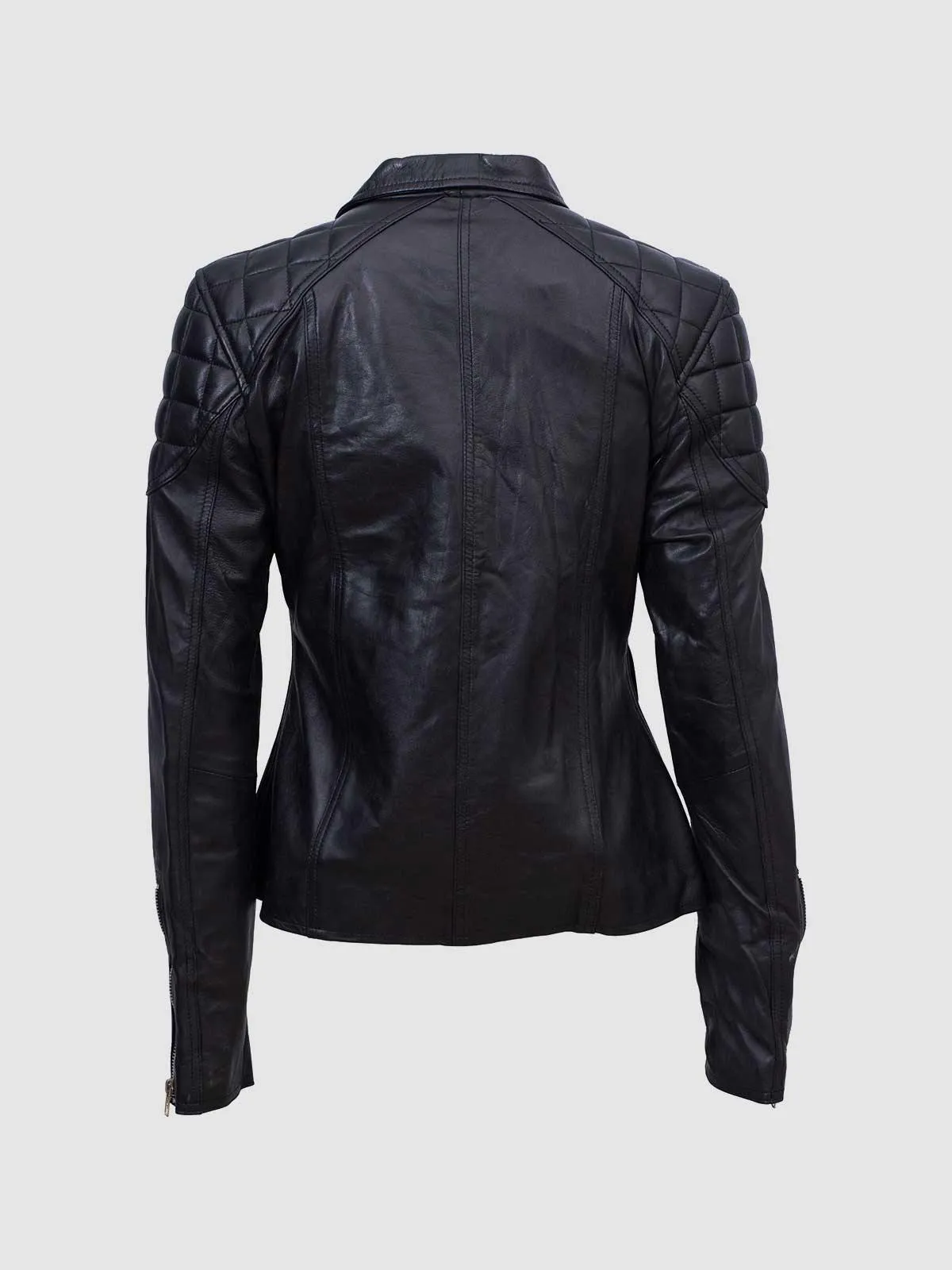 Black Quilted Leather Jacket