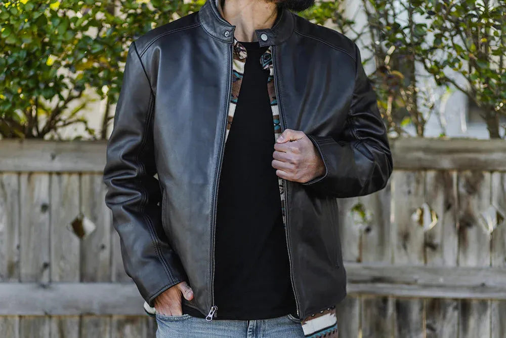 Blake Mens Leather Jacket Black