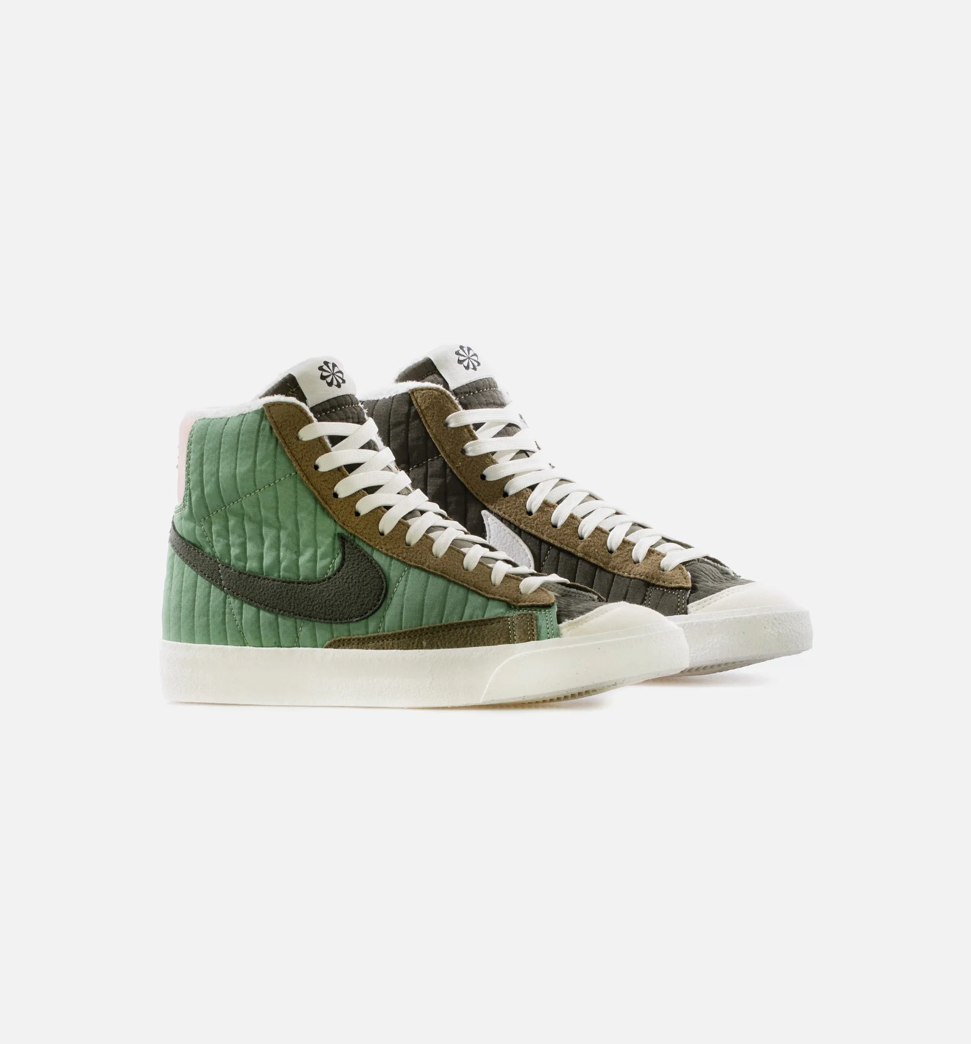 Blazer Mid '77 Grade School Lifestyle Shoe - Oil Green/Sail/Medium Olive/Sequoia