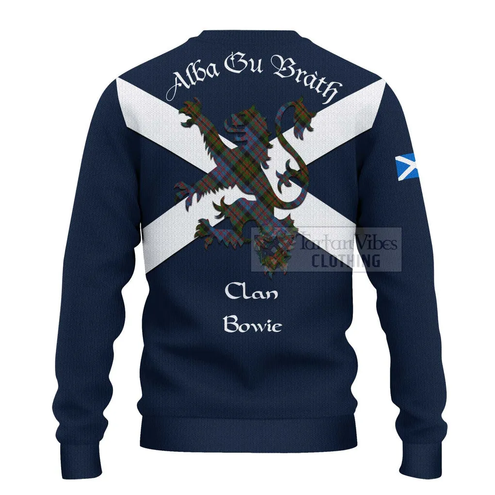 Bowie Tartan Lion Rampant Ugly Sweater Proudly Display Your Heritage with Alba Gu Brath and Clan Name