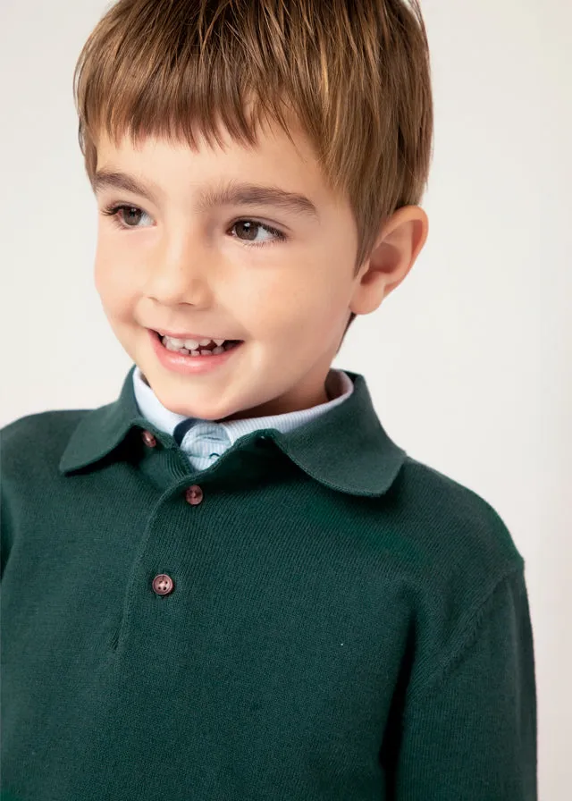 Boys L/S Polo Sweater