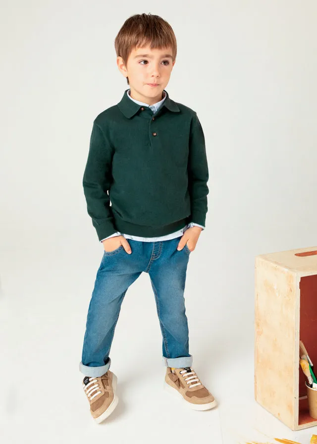 Boys L/S Polo Sweater