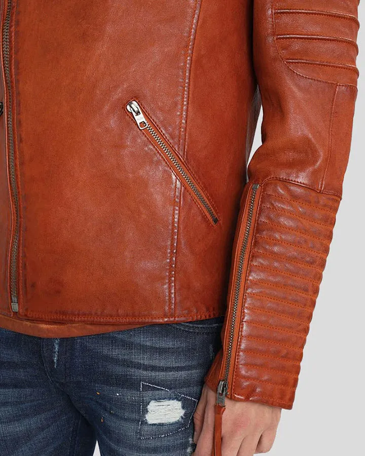 Brad Brown Motorcycle Leather Jacket