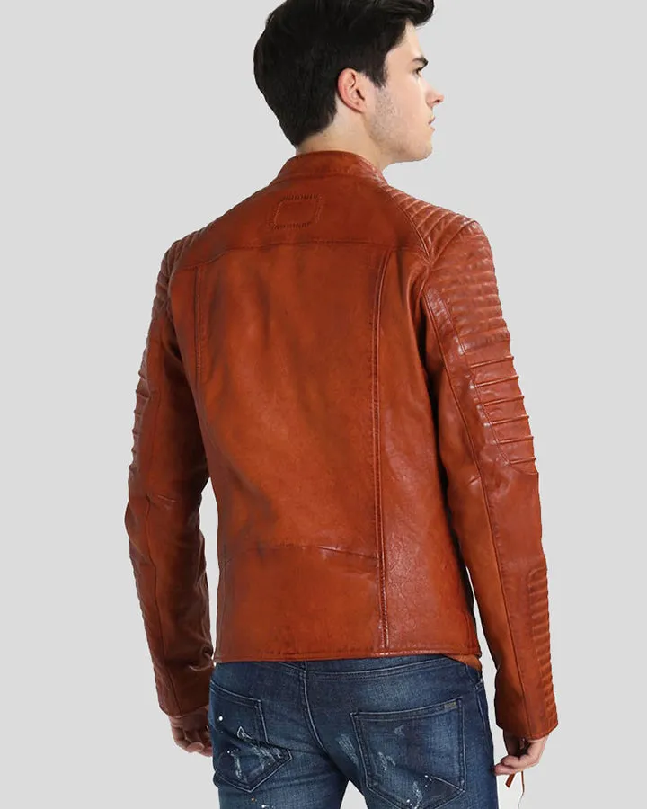 Brad Brown Motorcycle Leather Jacket