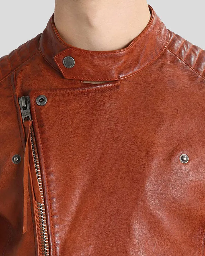 Brad Brown Motorcycle Leather Jacket