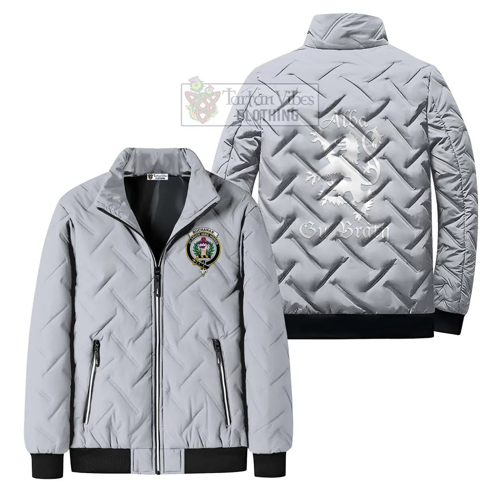 Buchanan Family Crest Padded Cotton Jacket Lion Rampant Alba Gu Brath Style