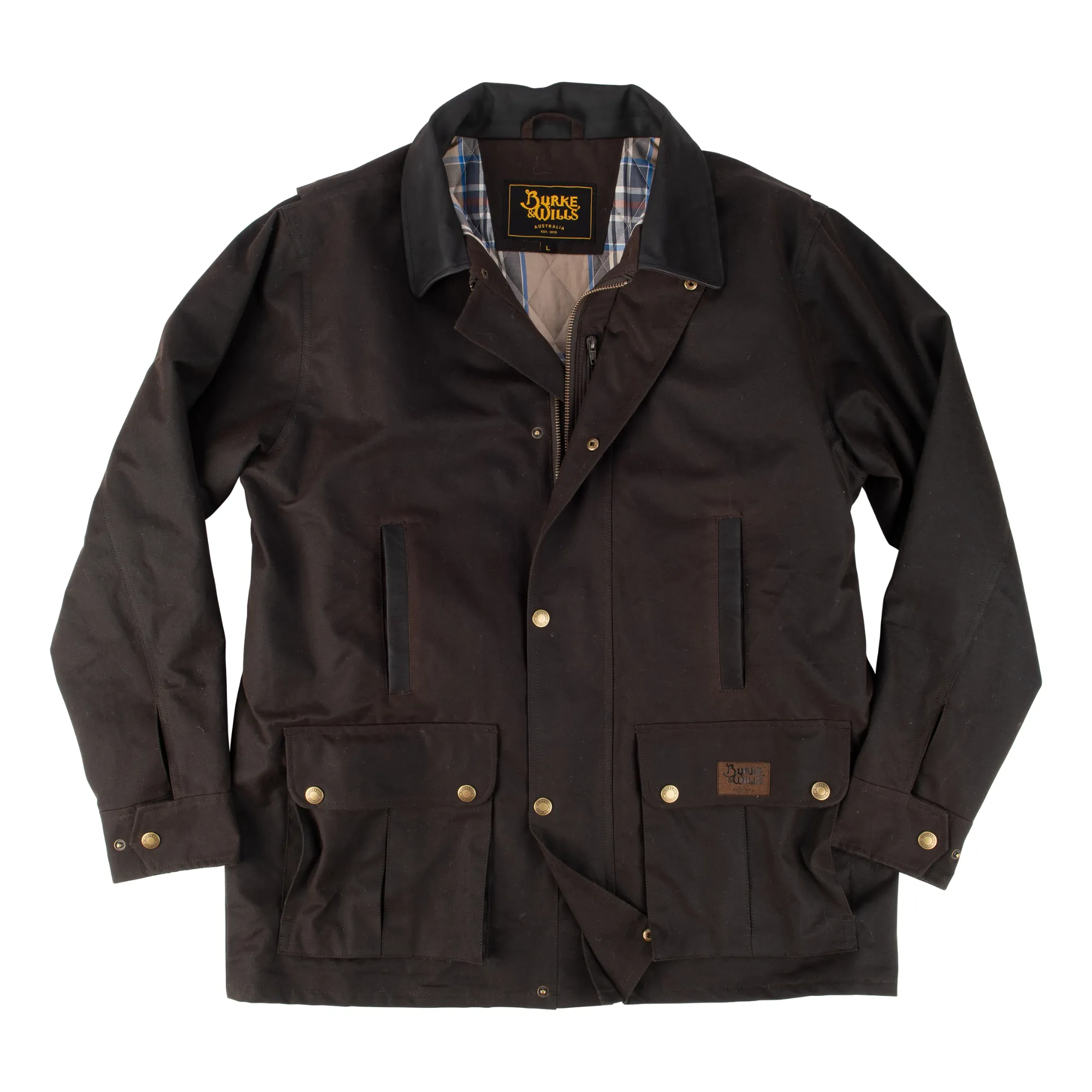 Burke & Wills Men's Darwin Oilskin Jacket I Brown