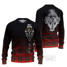 Butter Tartan Ugly Sweater Featuring Alba Gu Brath Family Crest Celtic Inspired