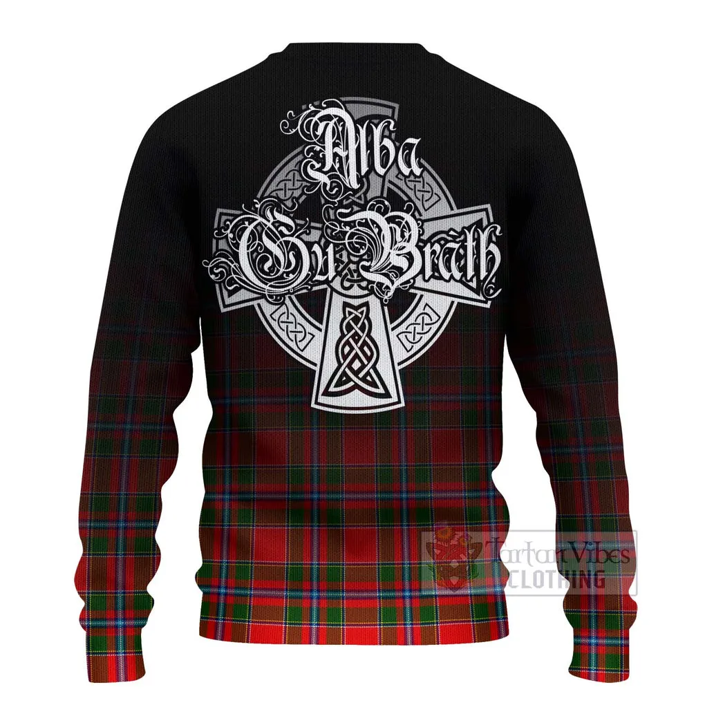 Butter Tartan Ugly Sweater Featuring Alba Gu Brath Family Crest Celtic Inspired