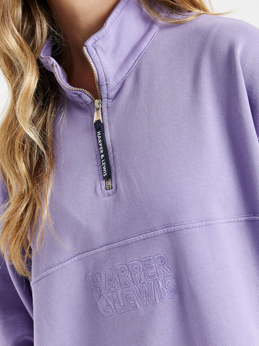 Camille 1/4 Zip Sweater Deep Lavender