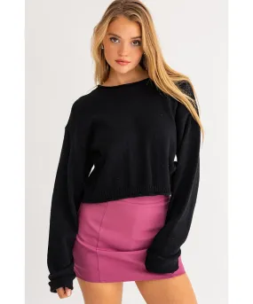 Change My Mind Folded Sleeve Sweater