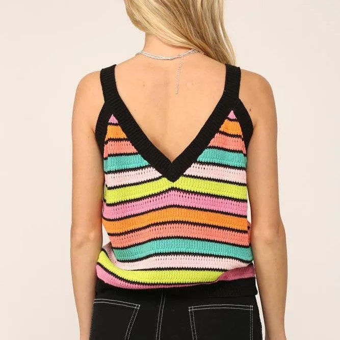 Charlotte Stripe Sweater Tank