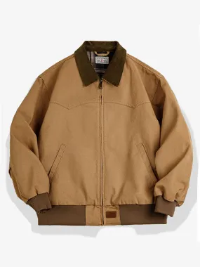 Classic Corduroy Collar Canvas Santa Fe Jacket