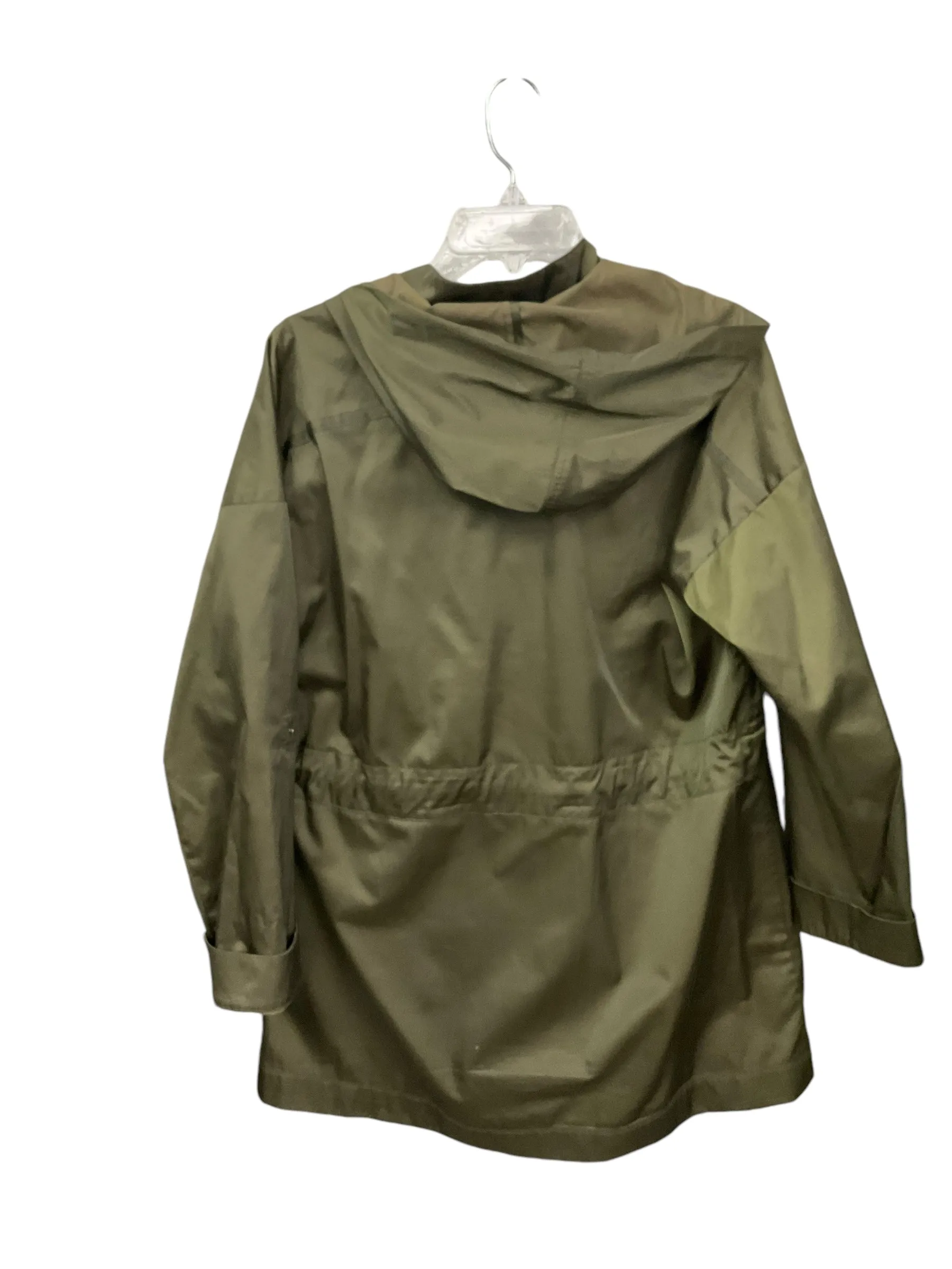 Coat Raincoat By Dana Buchman In Green, Size: M