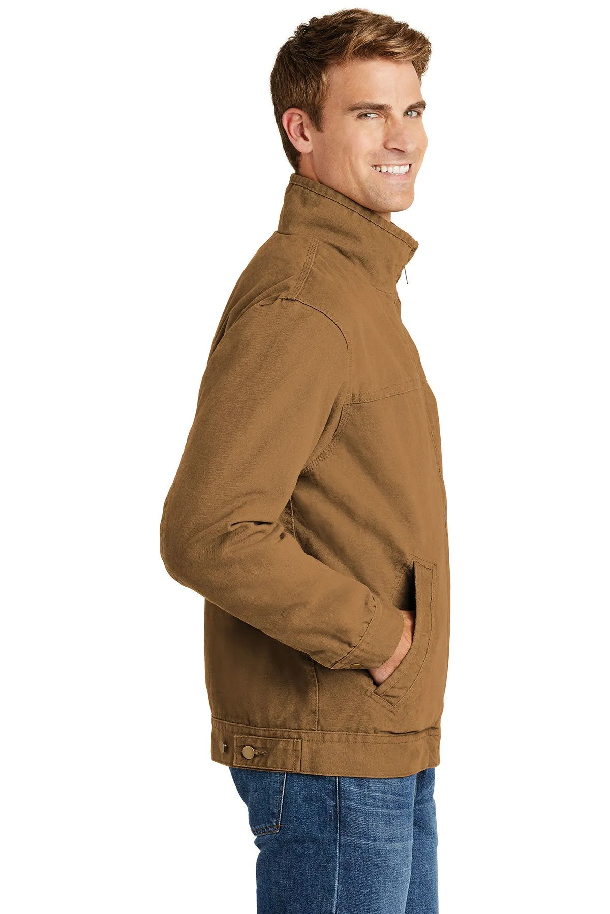 CornerStone Washed Duck Flannel-Lined Jacket, Duck Brown