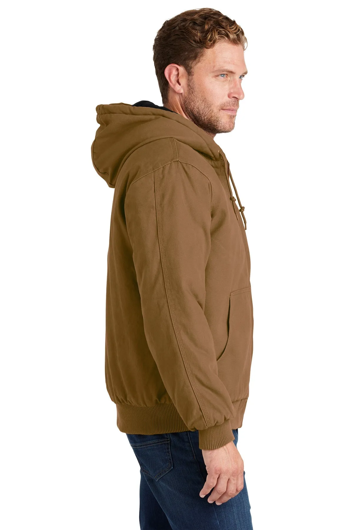 CornerStone Washed Duck Insulated Hooded Jacket, Duck Brown