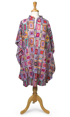 Cotton Aboriginal Art Short Kaftan by Lynette Singleton