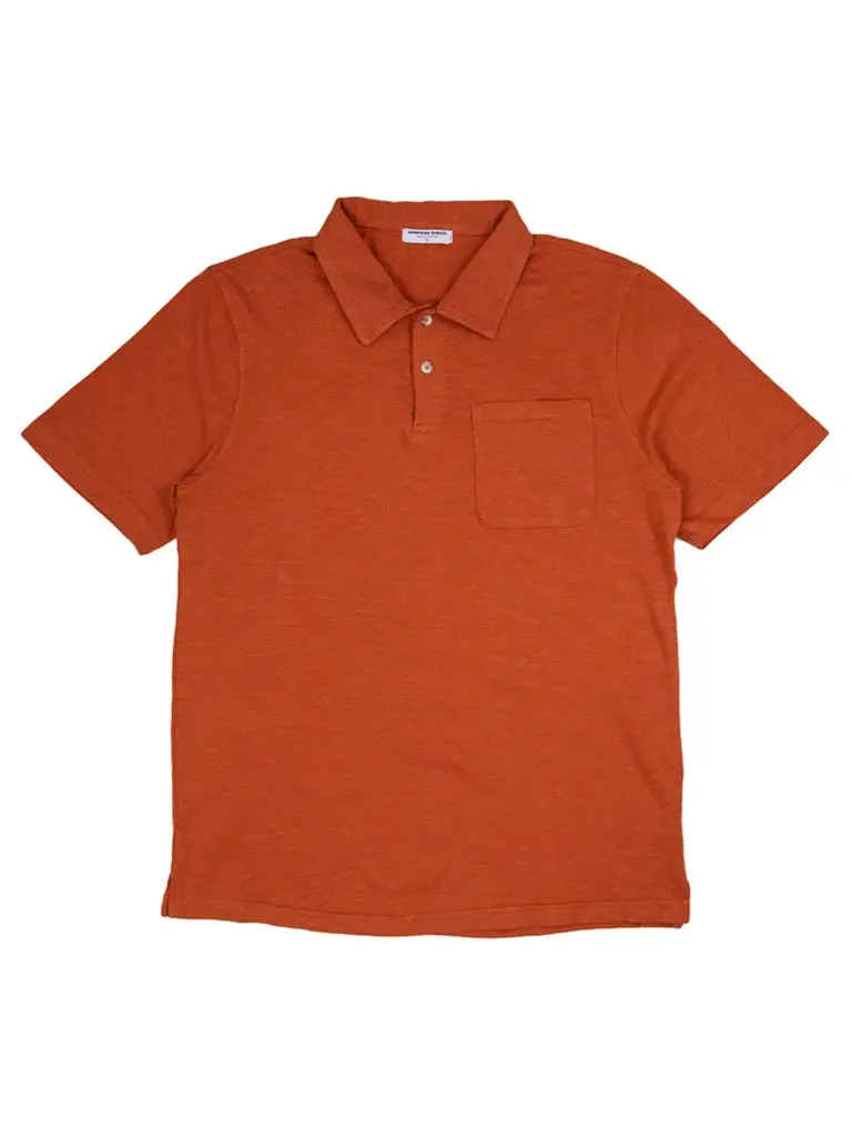 Cotton Slub Polo- Clay