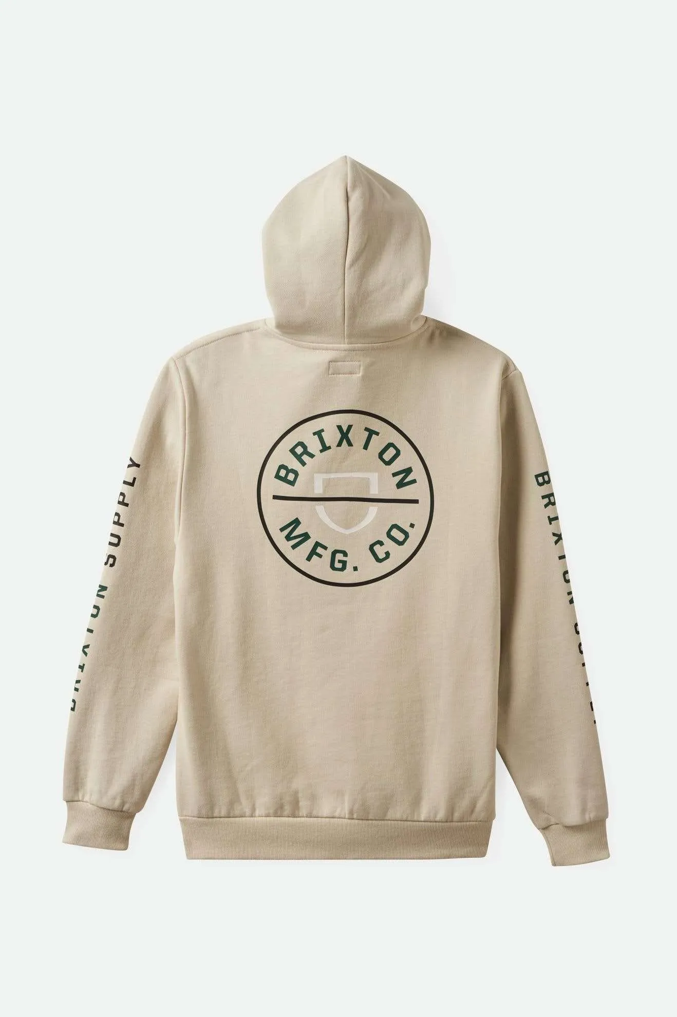 Crest Hoodie - Beige/Black/Pine Needle