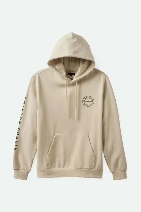 Crest Hoodie - Beige/Black/Pine Needle