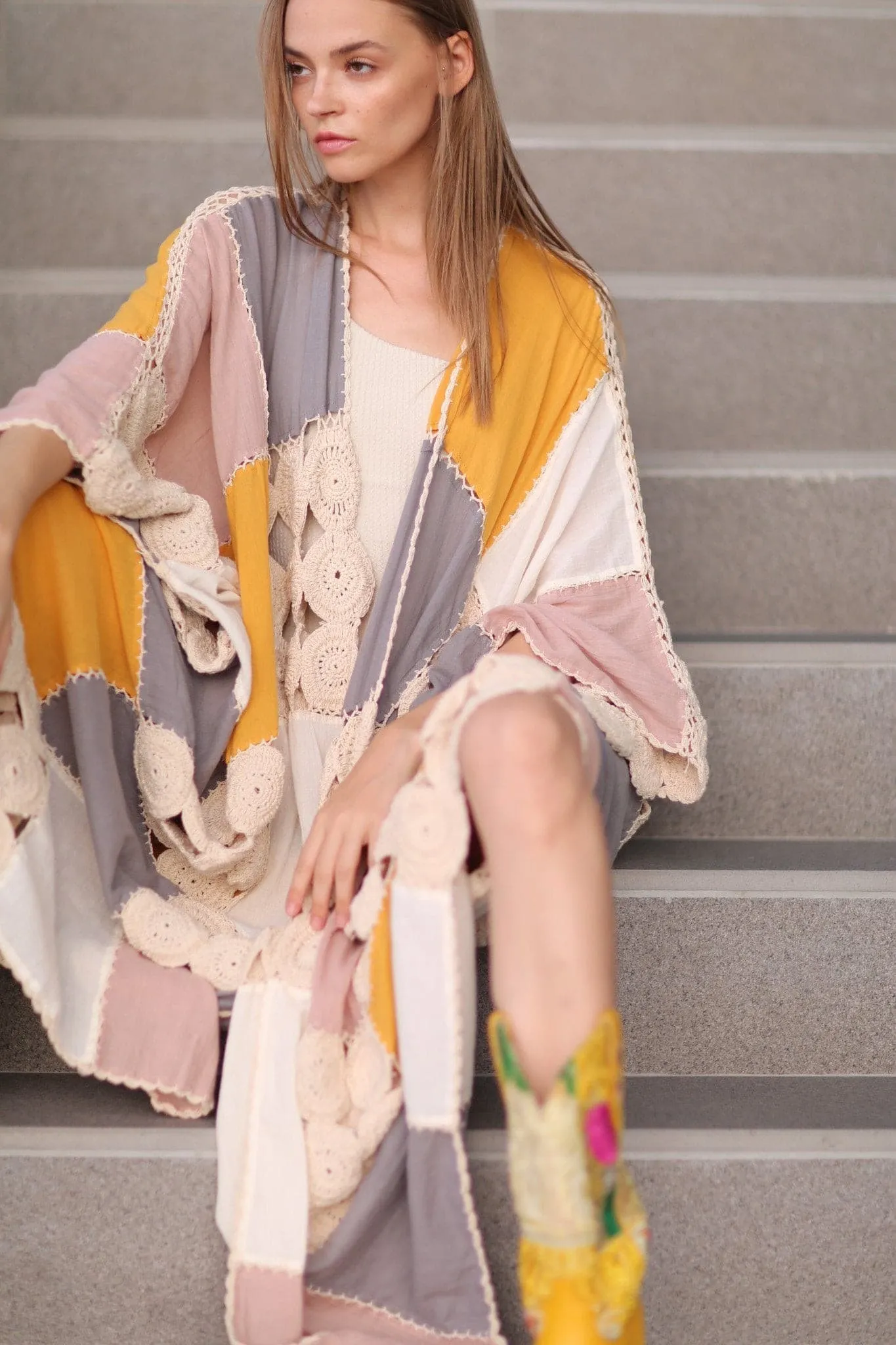 CROCHET KIMONO DUSTER SUNNY