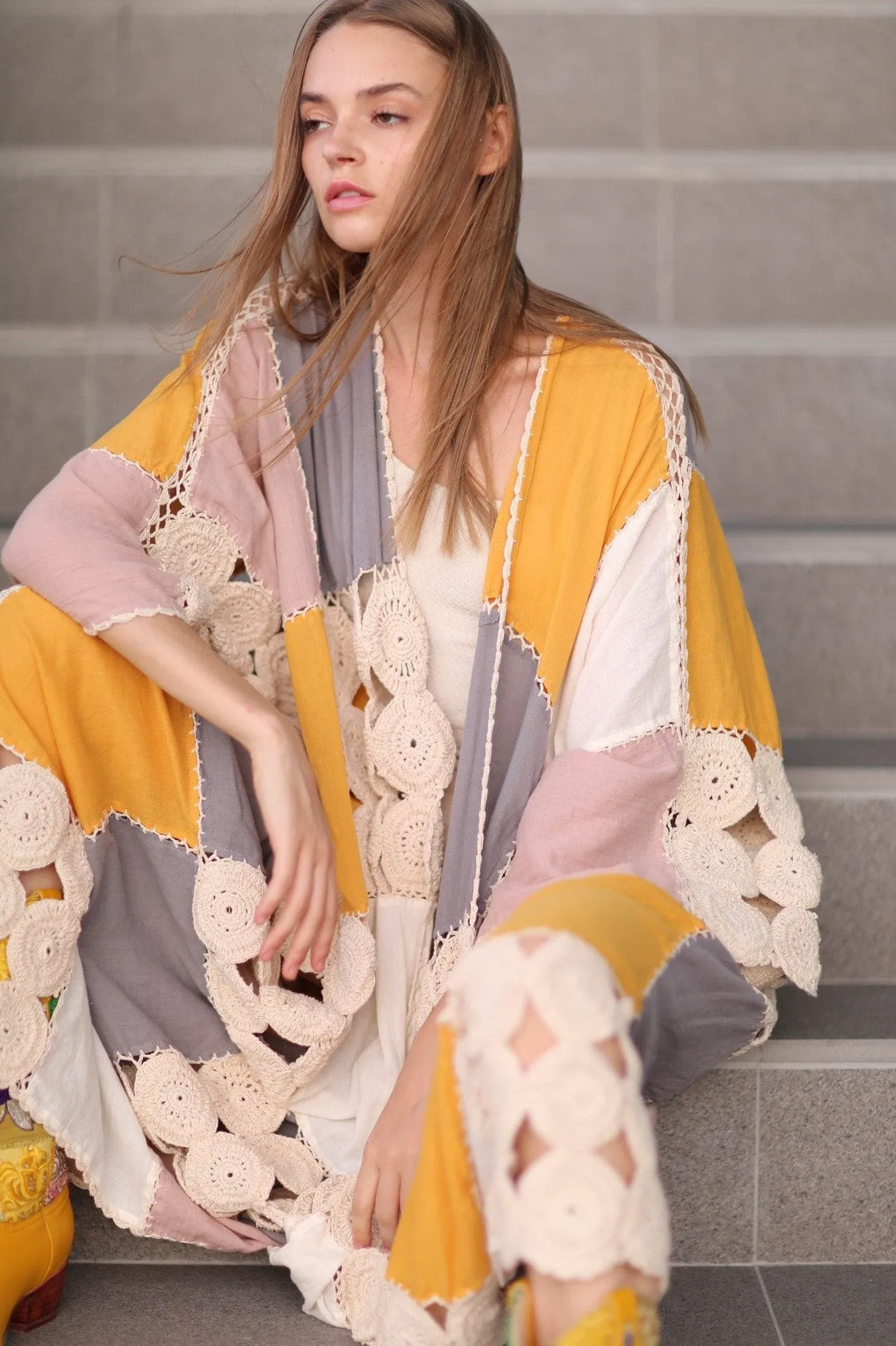 CROCHET KIMONO DUSTER SUNNY