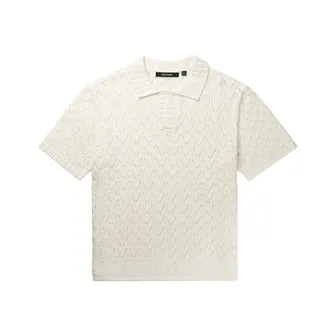 Daily Paper Yinka Relaxed Knit Sweater Polo - Off White